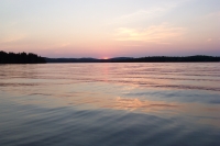 Evening picture while on the lake, looking North